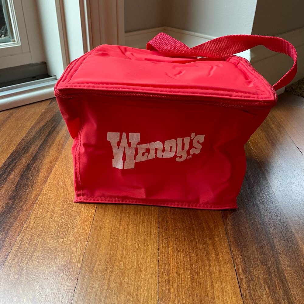 Vintage Wendy's Red Insulated Lunch Bag / Tote / Bag